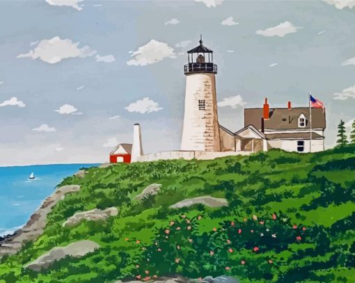 Pemaquid Point Light Maine Paint By Number