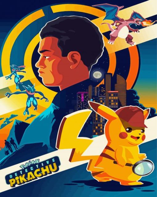 Pokemon Detective Pikachu Art Paint By Number