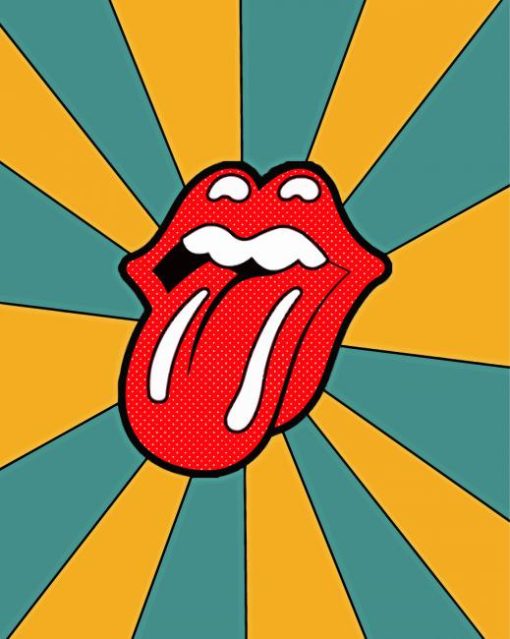 Pop Art Rolling Stones Logo Paint By Number