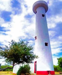 Poros Lighthouse Paint By Number