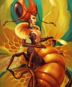 Queen Bee Art Illustration Paint By Number