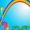 Rainbow Giraffe Art Paint By Number