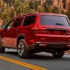 Red Wagoneer On Road Paint By Number