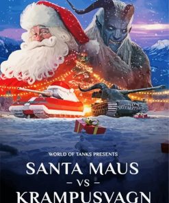 Santa Vs Krampus Poster Paint By Number