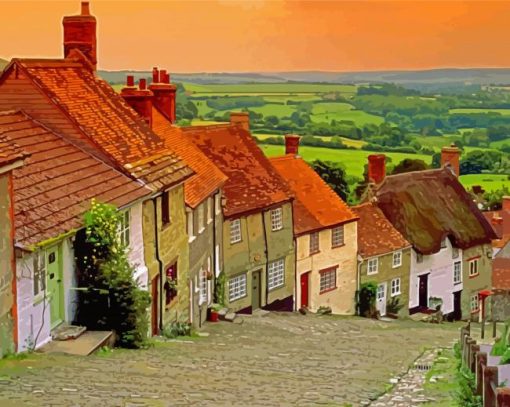 Scenery English Cottage Paint By Number