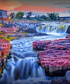 Sioux Falls Waterfalls Paint By Number