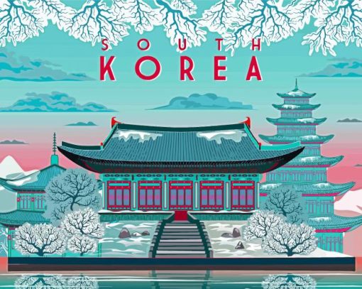 South Korea Winter Poster Paint By Number