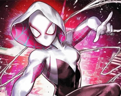 Spider Gwen Stacy Animation Paint By Number