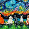 Starry Night Cats Paint By Number