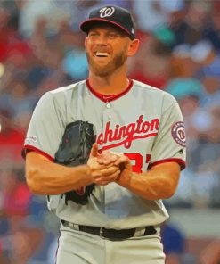 Stephen Strasburg Baseball Paint By Number