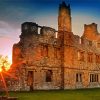 Sunset At Agglestone Abbey Barnard Castle Paint By Number