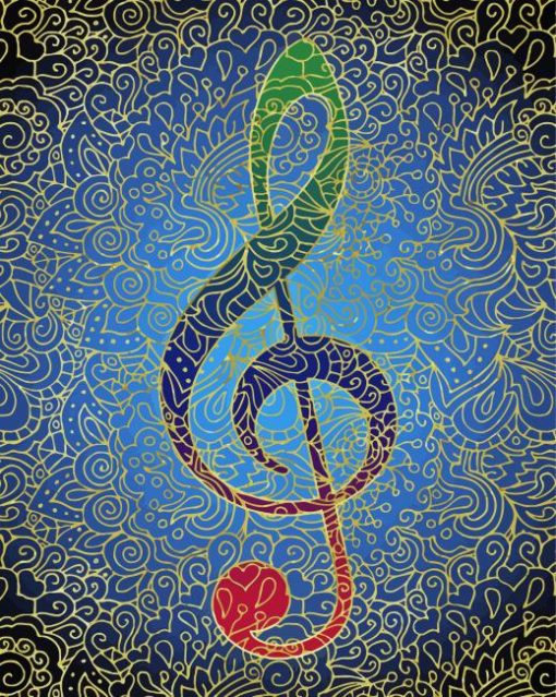 Treble Clef Music Paint By Number