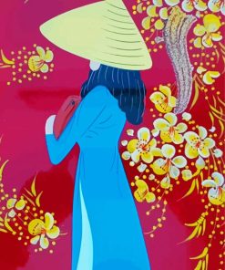 Vietnamese Girl In Ao Dai Paint By Number