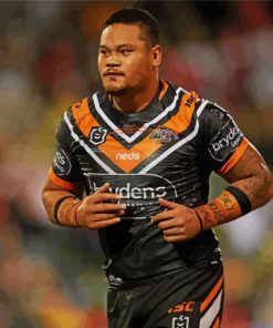 Wests Tigers Rugby Player Paint By Number