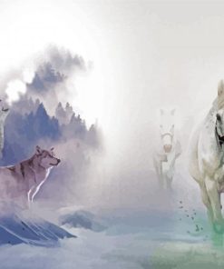 Wolves And Horses Paint By Number