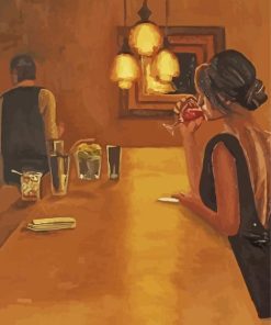 Woman In A Bar Paint By Number