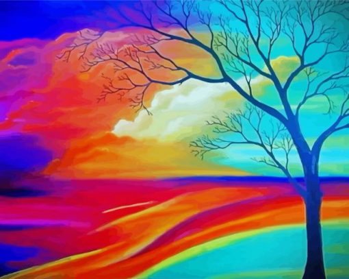 Abstract Tree Paint By Number