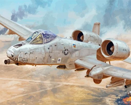 Aesthetic A10 Aircraft Art Paint By Number