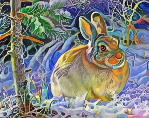 Aesthetic Abstract Hare -Paint By Number