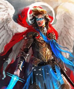 Aesthetic Angel Warrior Art Illustration Paint By Number