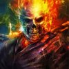 Aesthetic Blazing Skull Art Paint By Number