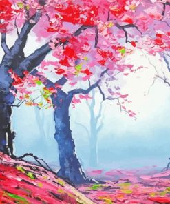 Aesthetic Cherry Tree Art Paint By Number