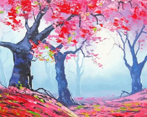 Aesthetic Cherry Tree Art Paint By Number