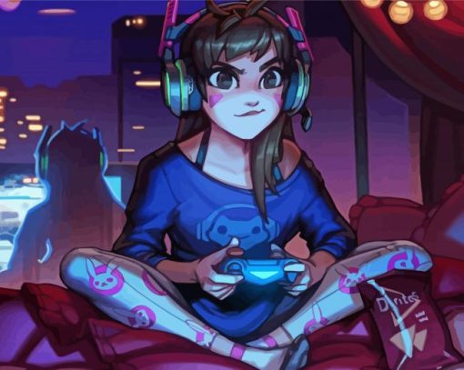 Aesthetic Gamer Girl Paint By Number