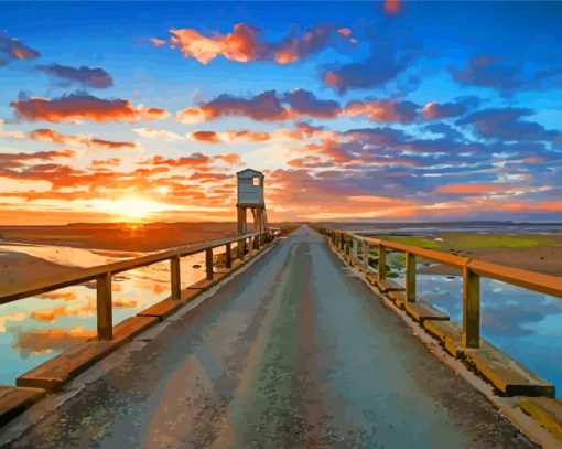 Aesthetic Holy Island Of Lindisfarne Pier Paint By Number