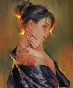 Aesthetic Tattooed Woman Paint By Number