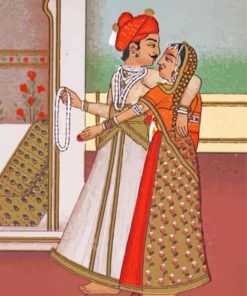 Aesthetic Indian Man And Woman Paint By Number