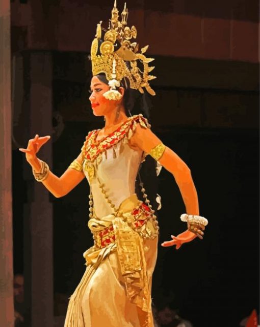 Beautiful Apsara Dancer Paint By Number