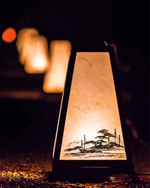 Beautiful Japanese Lamp Paint By Number