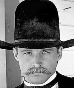 Black And White Wyatt Earp Paint By Number