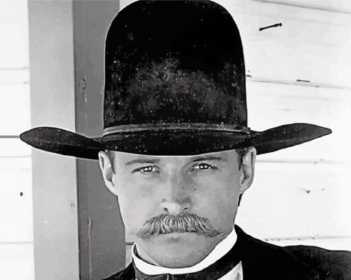 Black And White Wyatt Earp Paint By Number