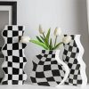 Black And White Checkered Vase Paint By Number