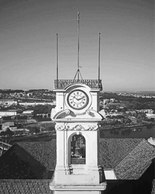 Black And White Coimbra University Paint By Number