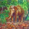 Borneo Elephants Art Paint By Number