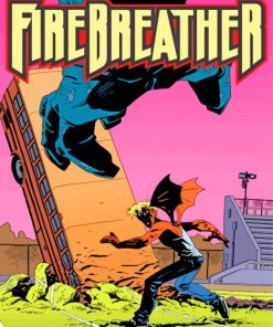 Cartoon Firebreather Poster Paint By Number