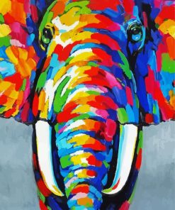 Colorful Abstract Elephants Paint By Number