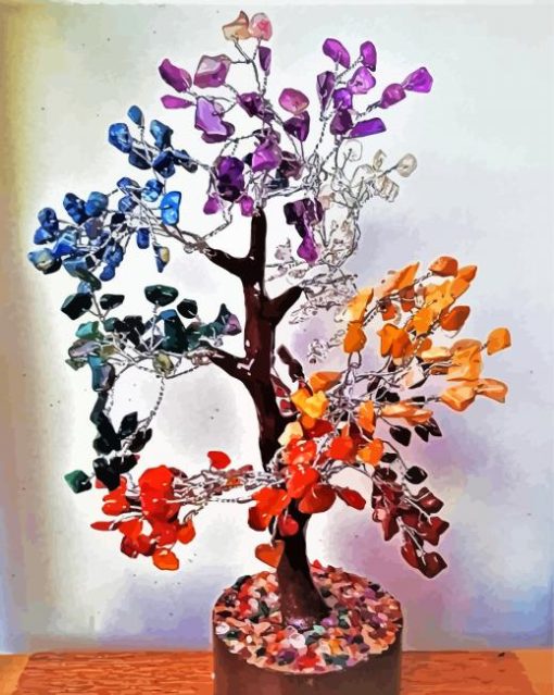 Colorful Crystal Tree Paint By Number