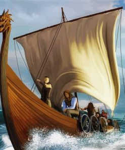 Cool Viking Vessel Art Paint By Number