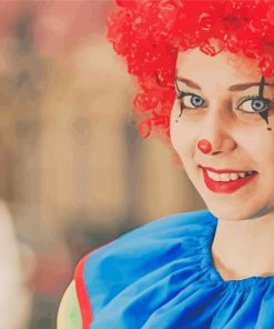 Cute Female Clown Paint By Number