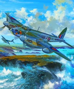 De Havilland Mosquito War Airplane Paint By Number