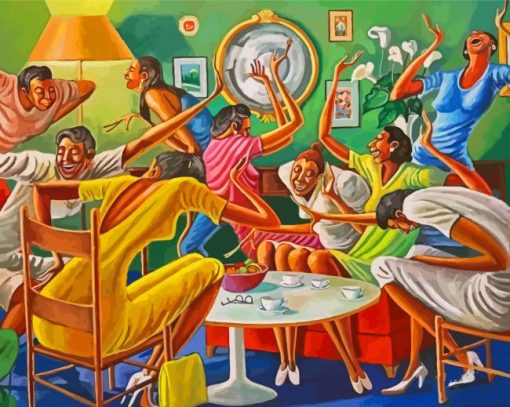 Ernie Barnes Room Full A Sistahs Paint By Number