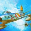 F86 Sabre Jet Fighter Paint By Number