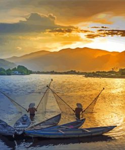 Fishing In Mekong Paint By Number