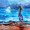 Girl Looking Out To Sea Art Paint By Number