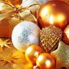 Gold Christmas Ornaments Paint By Number