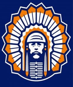 Illiniwek Logo Paint By Number